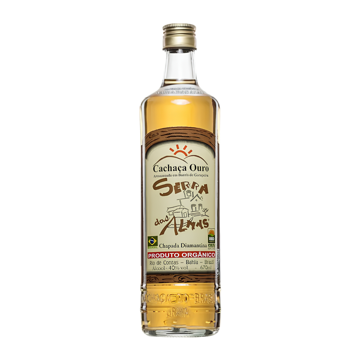 Cachaça Ouro Serra Das Almas 670ml