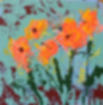 Five Orange Posies