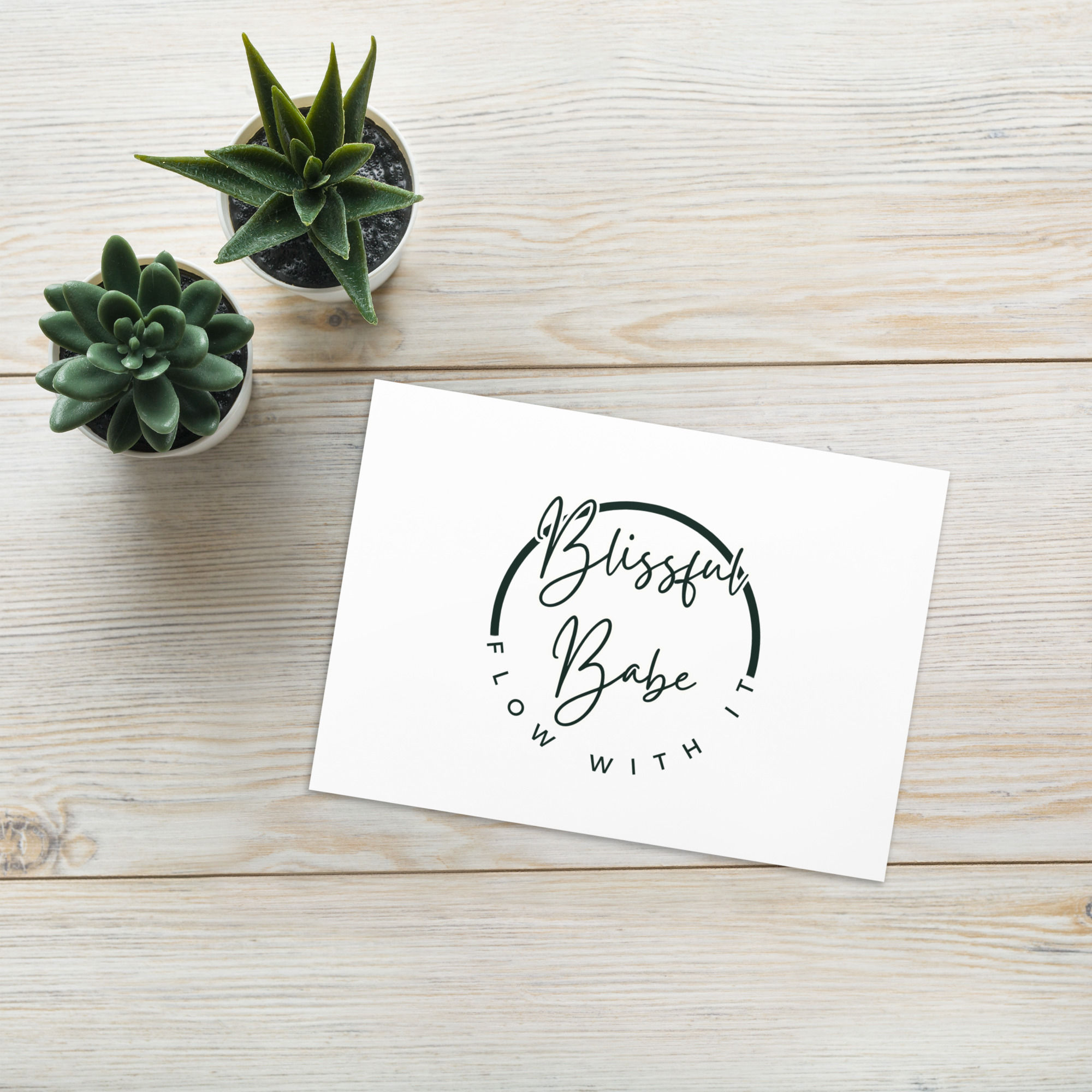 Blissful Babe Greeting card