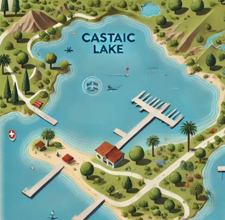 DALL·E 2025-09-04 18.44.11 - Create a clean, semi-realistic illustrated map of Castaic Lak
