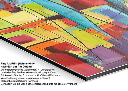 Fine Art Pigmentdruck auf eine stabile Alu-Dibond-Platte kaschiert