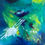 Miniaturbild: IM WANDEL DER TIEFEN 2 |  Blau-grünes Acrylbild mit dynamischer Komposition und Symbolik von Veränderung