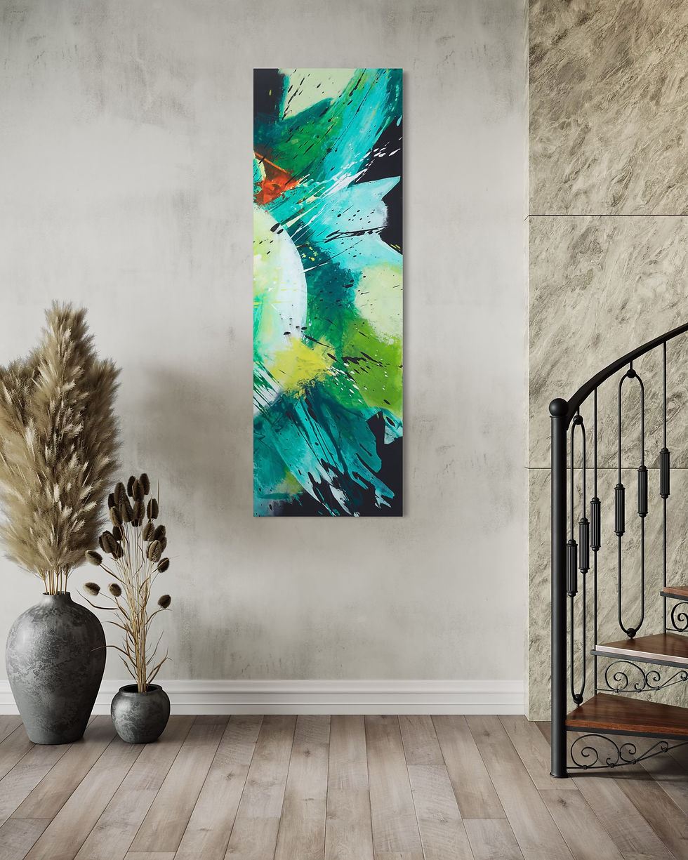 Energie im Fluss II als Kunstprint im Treppenhaus