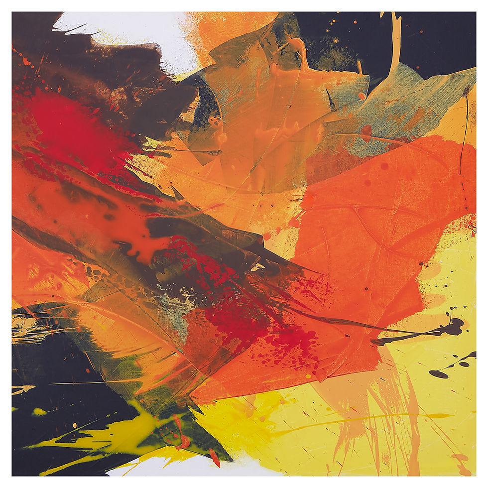 Feuer der Lebensfreude II – farbintensiver abstrakter Giclée-Druck
