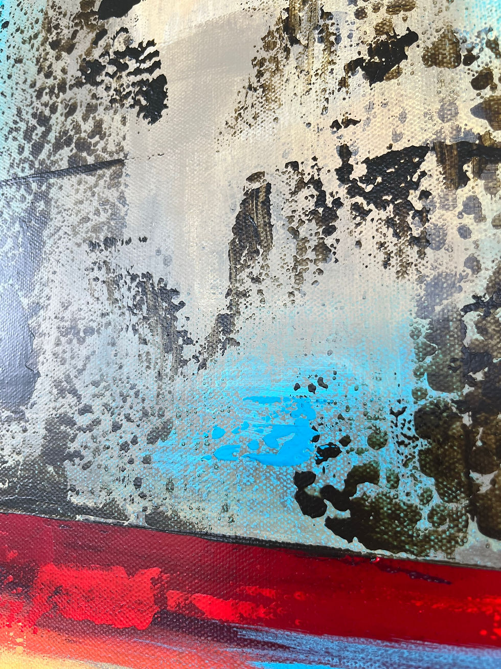 Miniaturbild: Hephaistos World 4 | Abstraktes Acrylbild, Inspiriert vom Gott Hephaistos und Vulkankräften