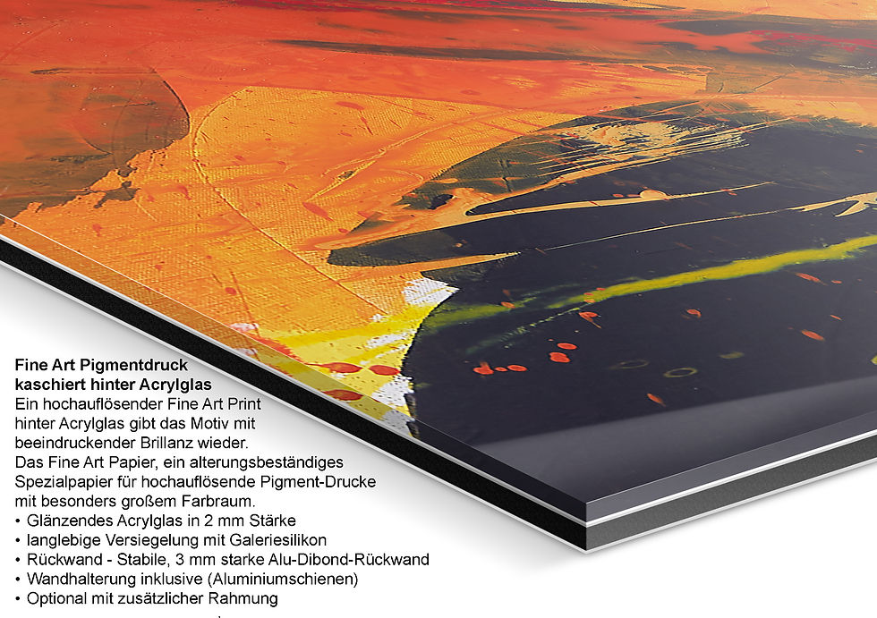 Miniaturbild: Feuer der Lebensfreude IV Pigmentdruck hinter Acrylglas