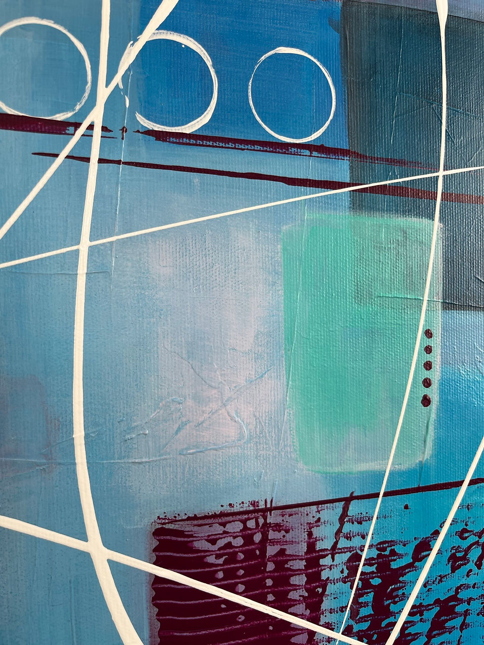 Miniaturbild: UNTERWASSERWELT 6  | Acrylgemälde inspiriert von der Tiefsee – ruhige Farben, dynamische Linien, modernes Design