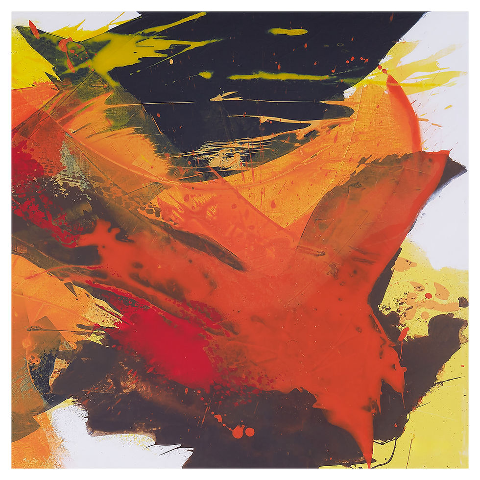 Feuer der Lebensfreude I – farbintensiver abstrakter Giclée-Druck