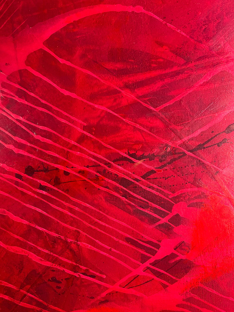 Miniaturbild: RHYTHMEN DER LEIDENSCHAFT 7 | Moderne abstrakte Kunst auf Leinwand mit energiegeladener Farbstruktur in Rot und Schwarz