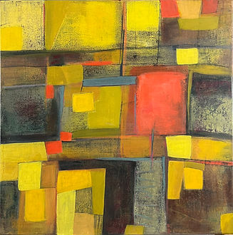 Stadtgeflüster ein Acrylbild mit geometrischen Formen