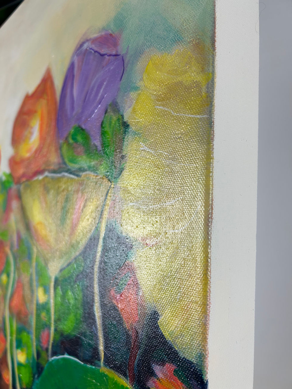 Miniaturbild: Unter der Oberfläche 13 | ein vielschichtiges abstraktes Original, das an Wasserflächen und schwebende Pflanzenformen erinner