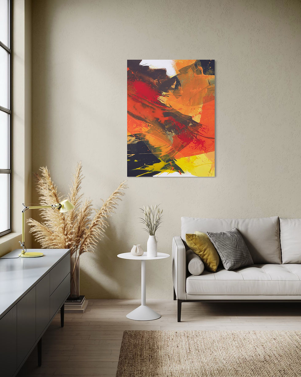 Feuer der Lebensfreude III als Kunstprint im Wohnraum