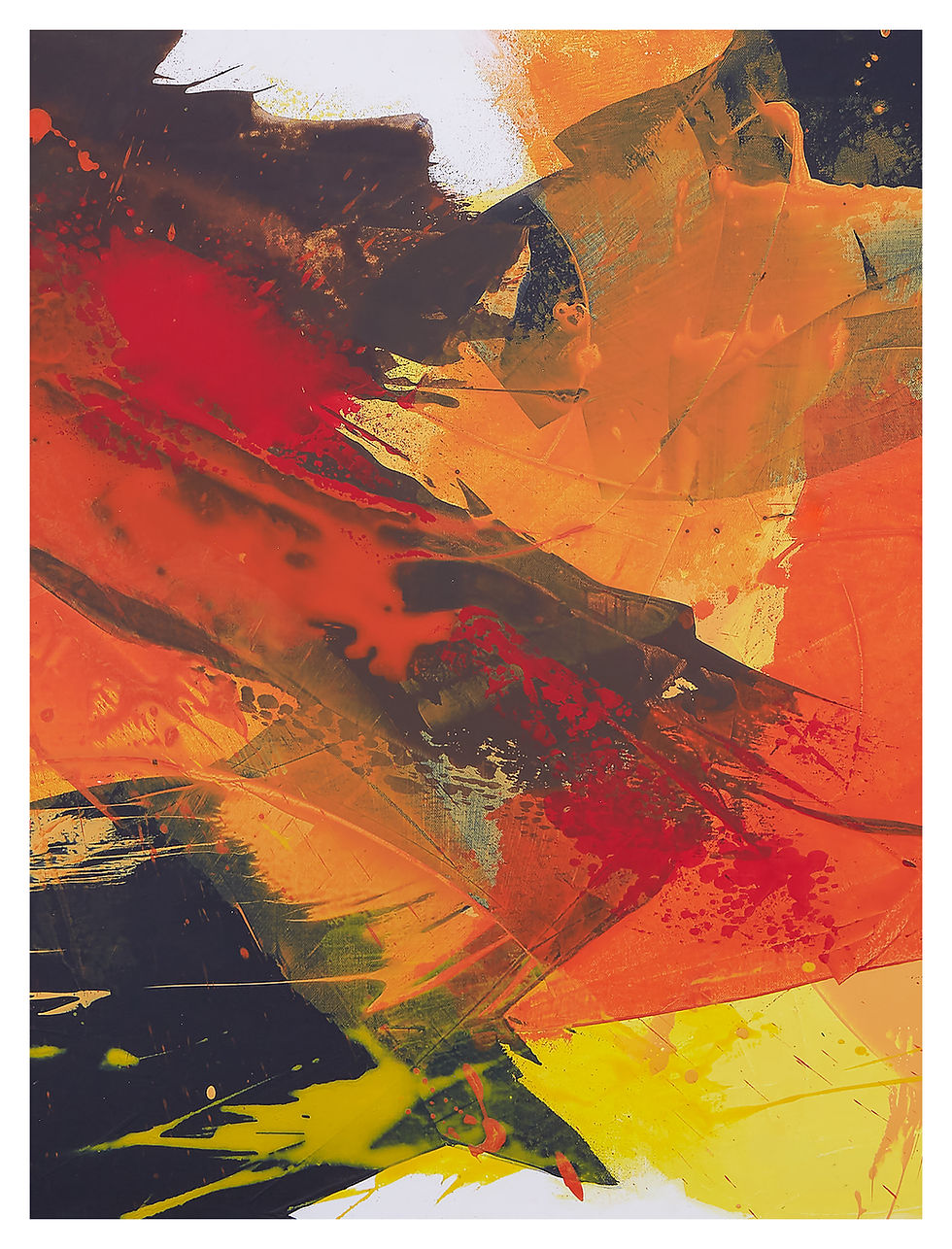 Feuer der Lebensfreude III – farbintensiver abstrakter Giclée-Druck