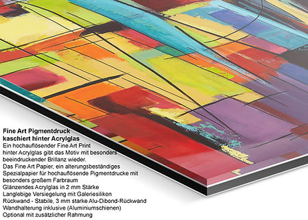 Fine Art Pigmentdruck hinter glänzendem Acrylglas mit hoher Farbbrillanz