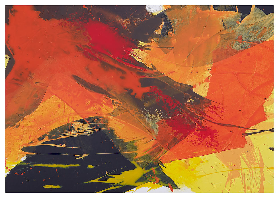 Feuer der Lebensfreude IV – farbintensiver abstrakter Giclée-Druck