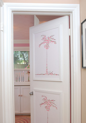 Custom Door Cutouts with Lilly Pulitzer Fabric