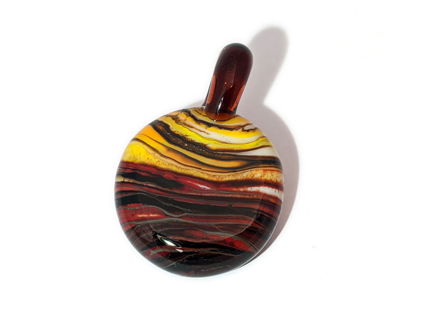 Abstract firey sunset pendant