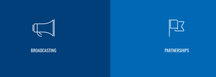 icon of microphone horn for broadcasting 