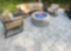 Hardscapes Custom Stone Paver Patio & Stone Gas Fire-Pit