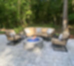 Hardscape Custom Stone Paver Patio & Stone Gas Fire-Pit