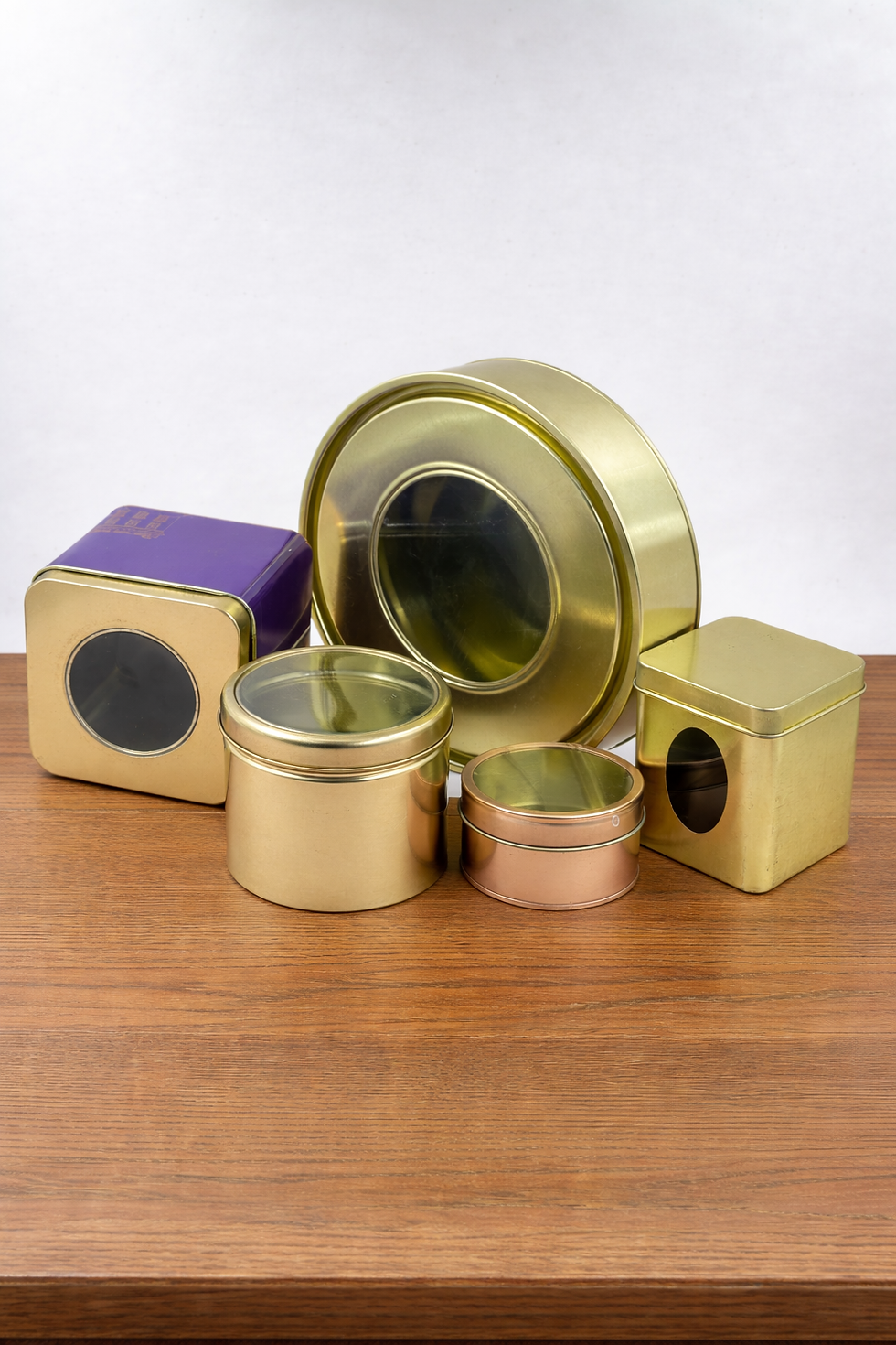 Metal tin containers for packaging, storage, and branding