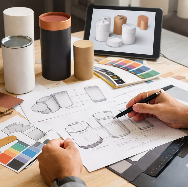 Packaging design and customization process for cans and containers