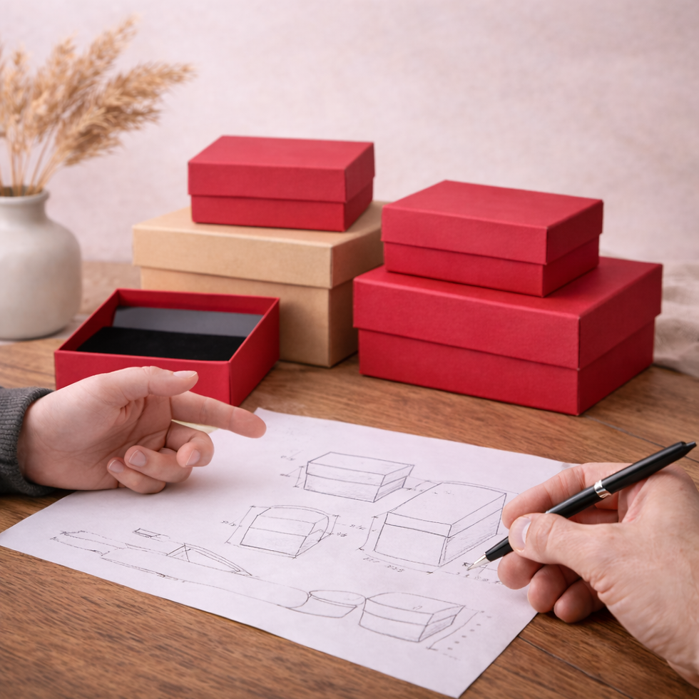 Rigid gift boxes with custom inserts for secure product packaging