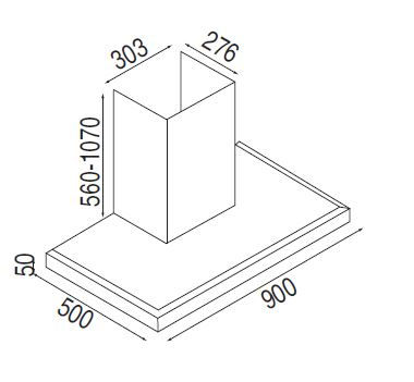 Thumbnail: Parmco RLCD-9G-1000L 90cm Low Profile Canopy Rangehood