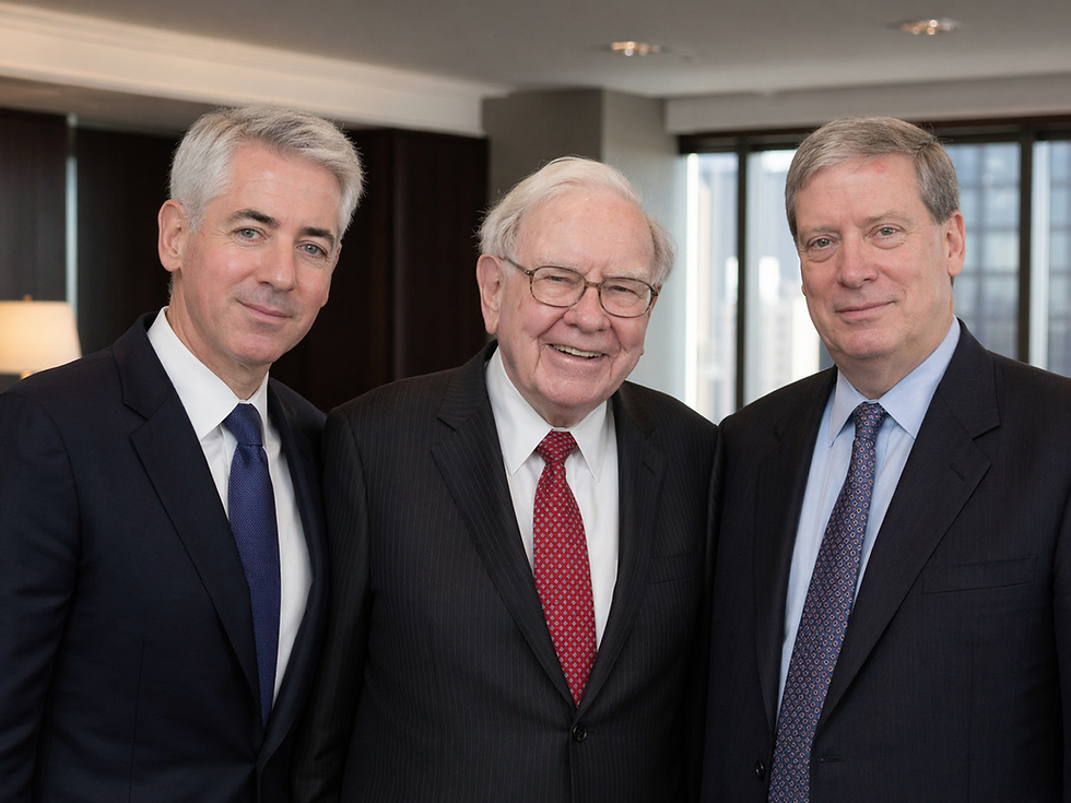 Buffett, Ackman en Druckenmiller geven een opvallend signaal af met deze 3 aandelen