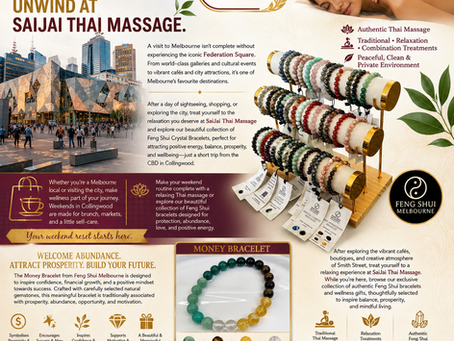 🌿🏙️ Explore Federation Square. Unwind at SaiJai Thai Massage. ✨