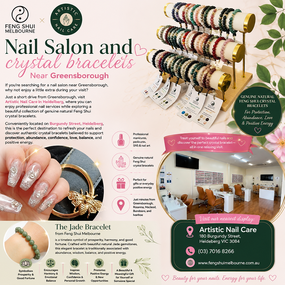 ✨ Nail Salon and Crystal Bracelets Both Near Greensborough 💚