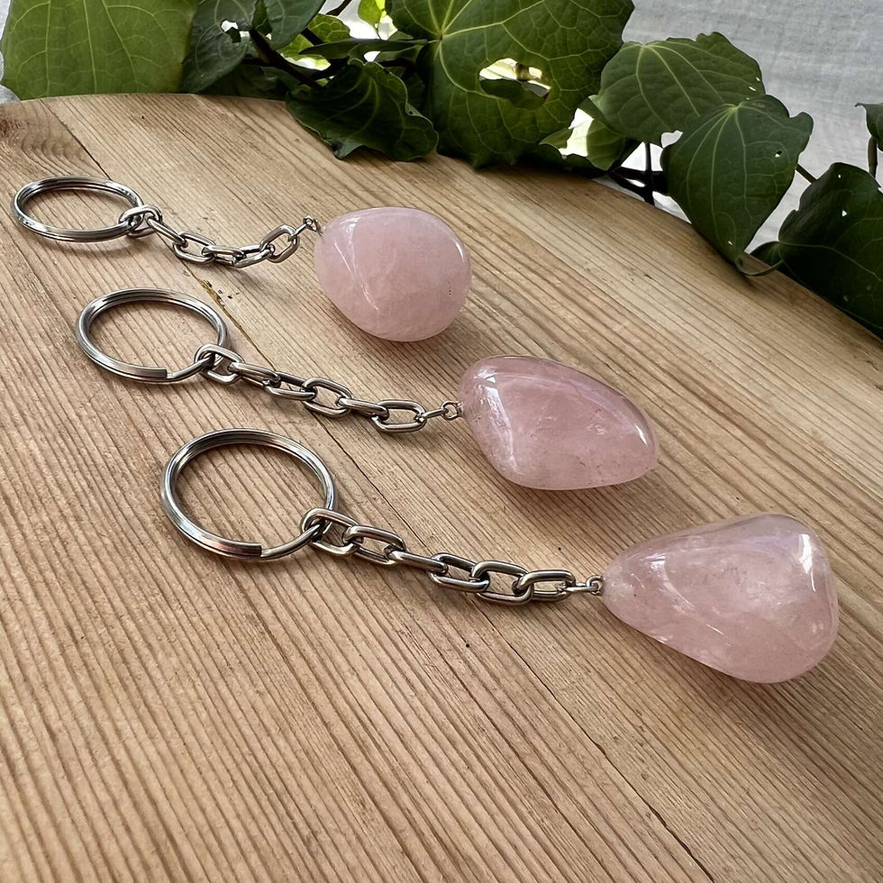 Thumbnail: Rose Quartz Crystal Keychain