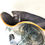 Thumbnail: Large thrown and altered vessel in grey abstract pattern with orange rim