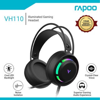 Rapoo VH110 Illuminated Gaming Headset with Mic Wired Headphone with Microphone