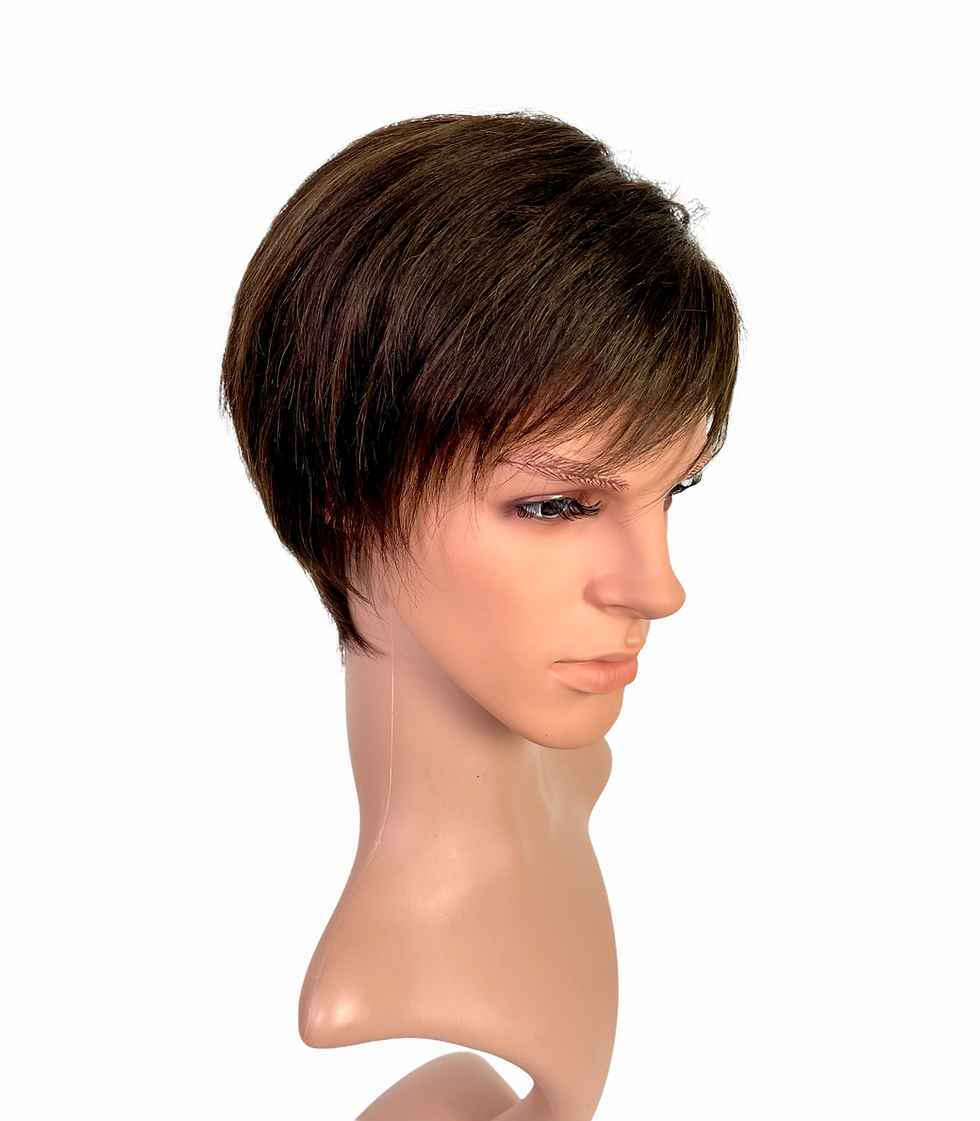 Thumbnail: Men's Wig: SAM Short Layered Monofilament Human Hair Wig