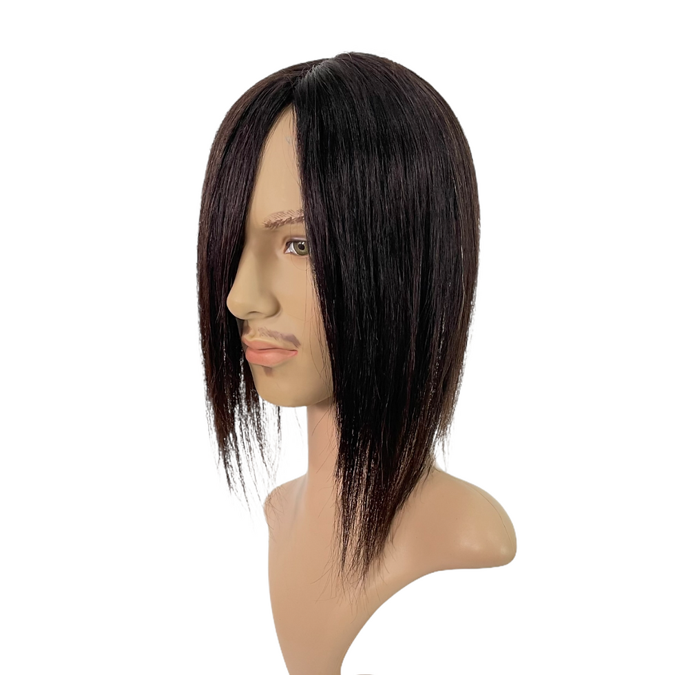 Thumbnail: Rob Clip On Human Hair Toupee Color Jet Black CODE: HH ROB-1B JET BLACK