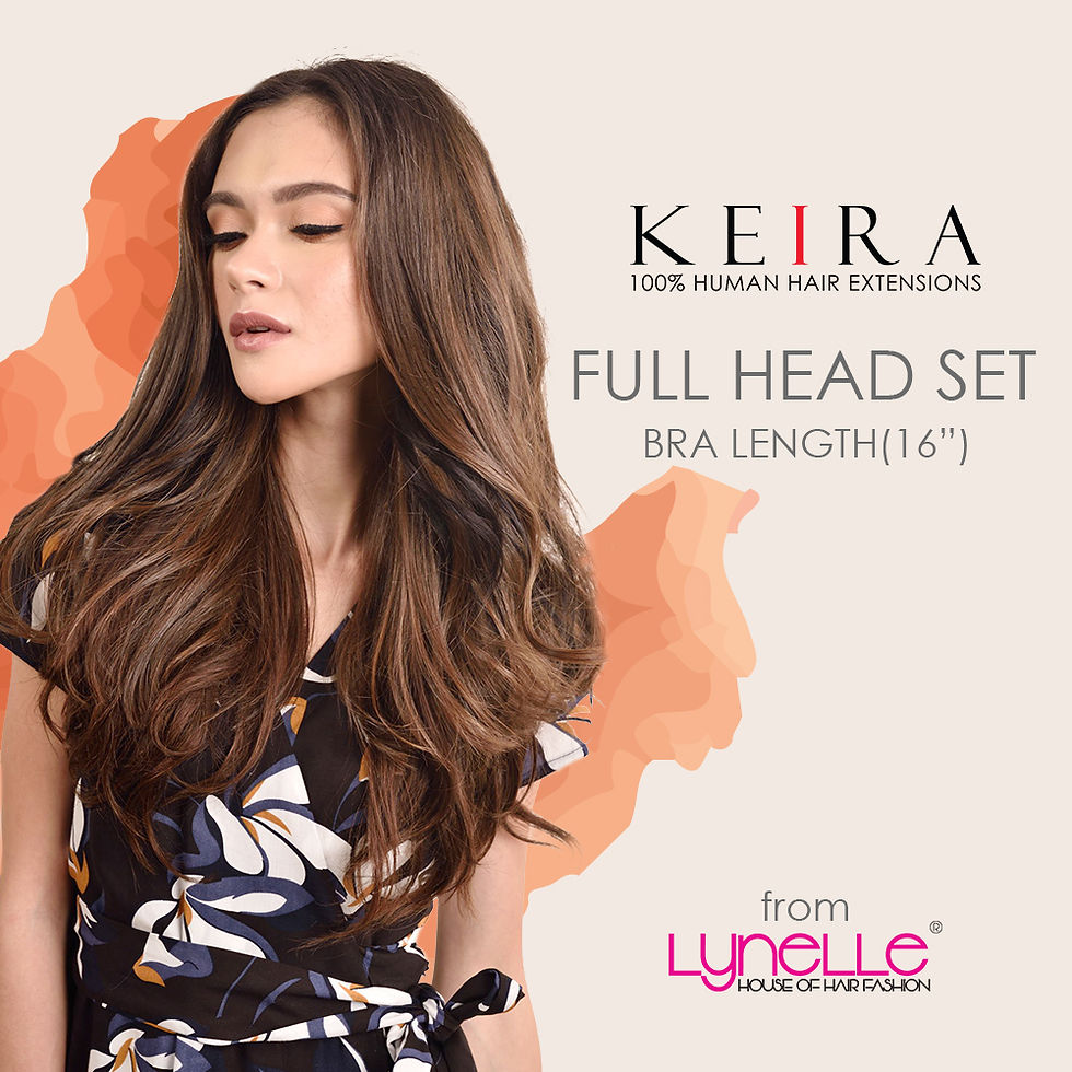 Thumbnail: Keira Human Hair Extensions Bra Length 16" Full Head Set, Natural Color SET-L16