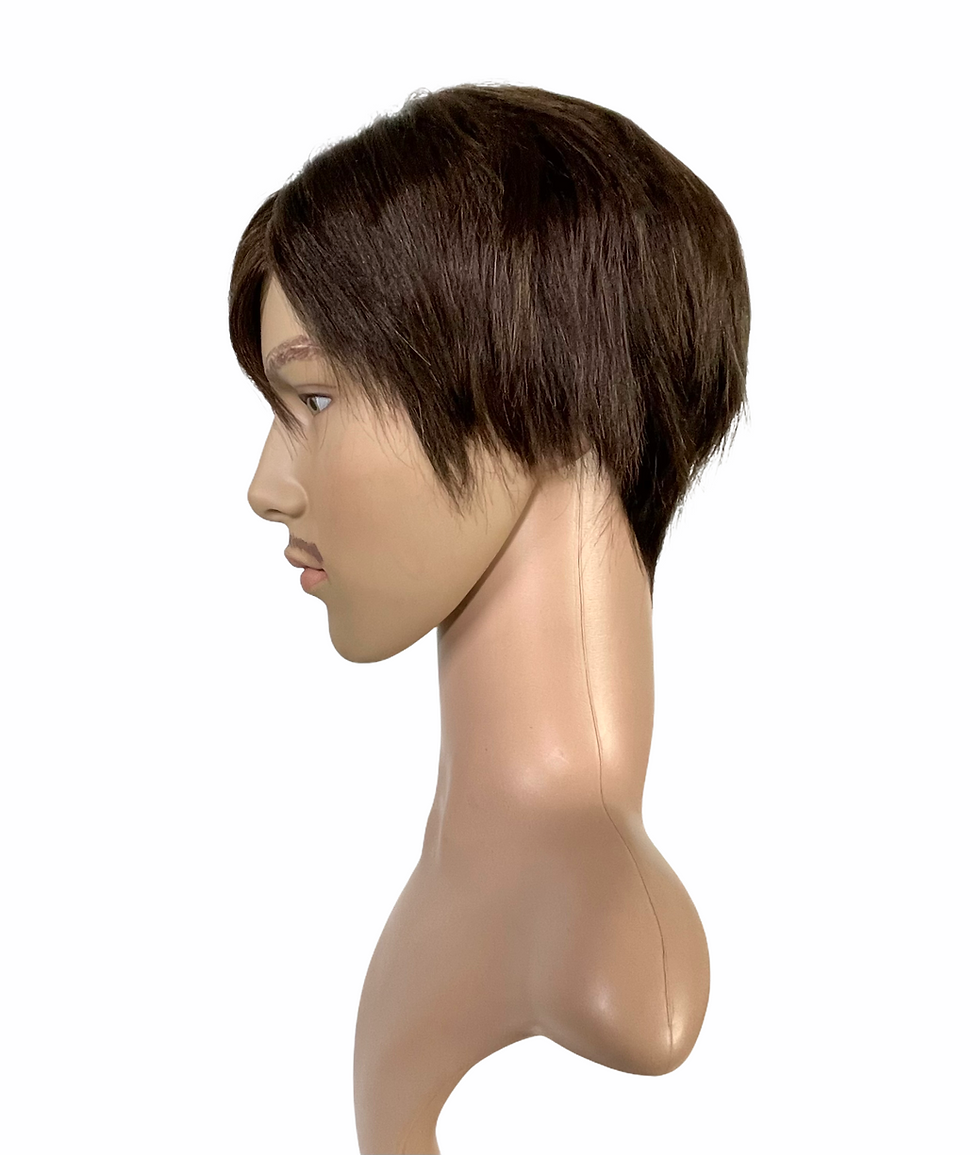 Thumbnail: Men's Wig: ALEX Short Monofilament Human Hair Wig