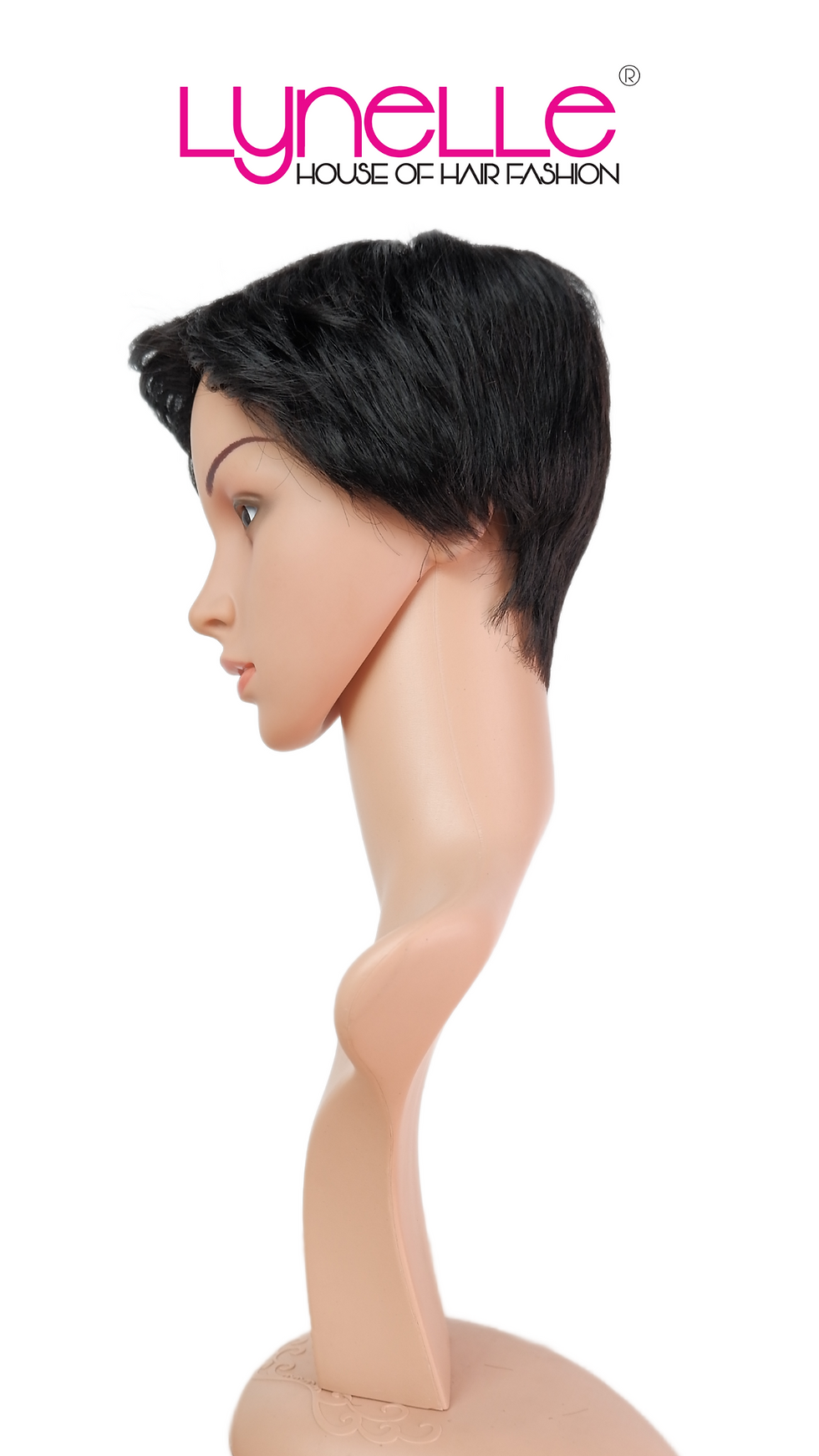 Thumbnail: Short 100% Human Hair Wig - GINN-6040 Natural Black