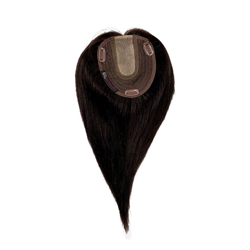 Thumbnail: Rob Clip On Human Hair Toupee Color Natural Black CODE: H.TOUP-ROB-1B