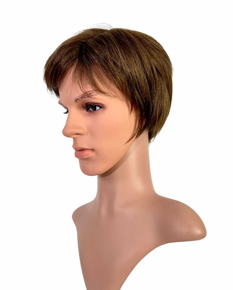 Thumbnail: Men's Wig: SAM Short Layered Monofilament Human Hair Wig