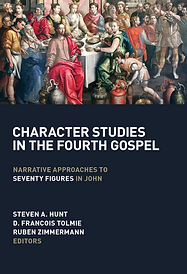The book cover of "Character Studies in the Fourth Gospel: Narrative Approaches to Seventy Figures in John," featuring a scholarly design with a focus on the Fourth Gospel.