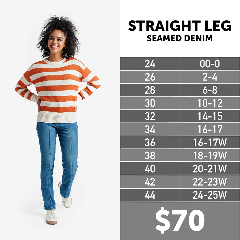 Thumbnail: Straight Leg Seamed Denim