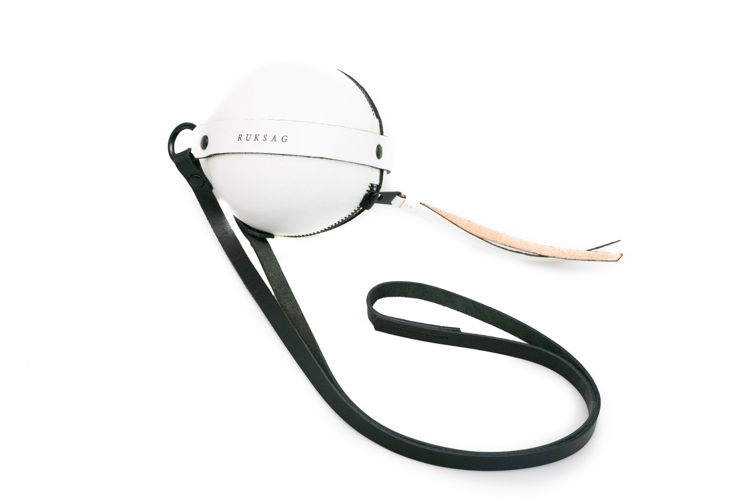 R U K S A G White Mini Ball Bag