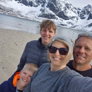Our Family on the beach in Norway