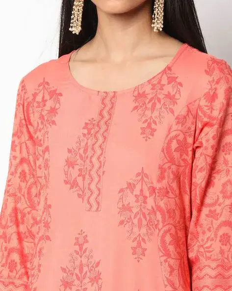 Avaasa Mix N' Match Floral Print A-line Kurta with 