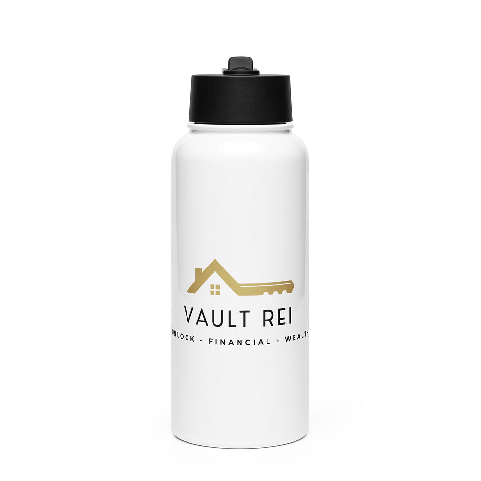 Stainless steel water bottle with a straw lid