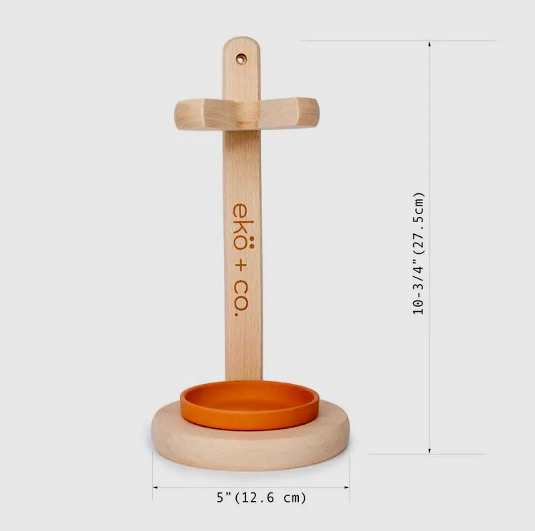 Thumbnail: Wooden Toilet Brush with Stand