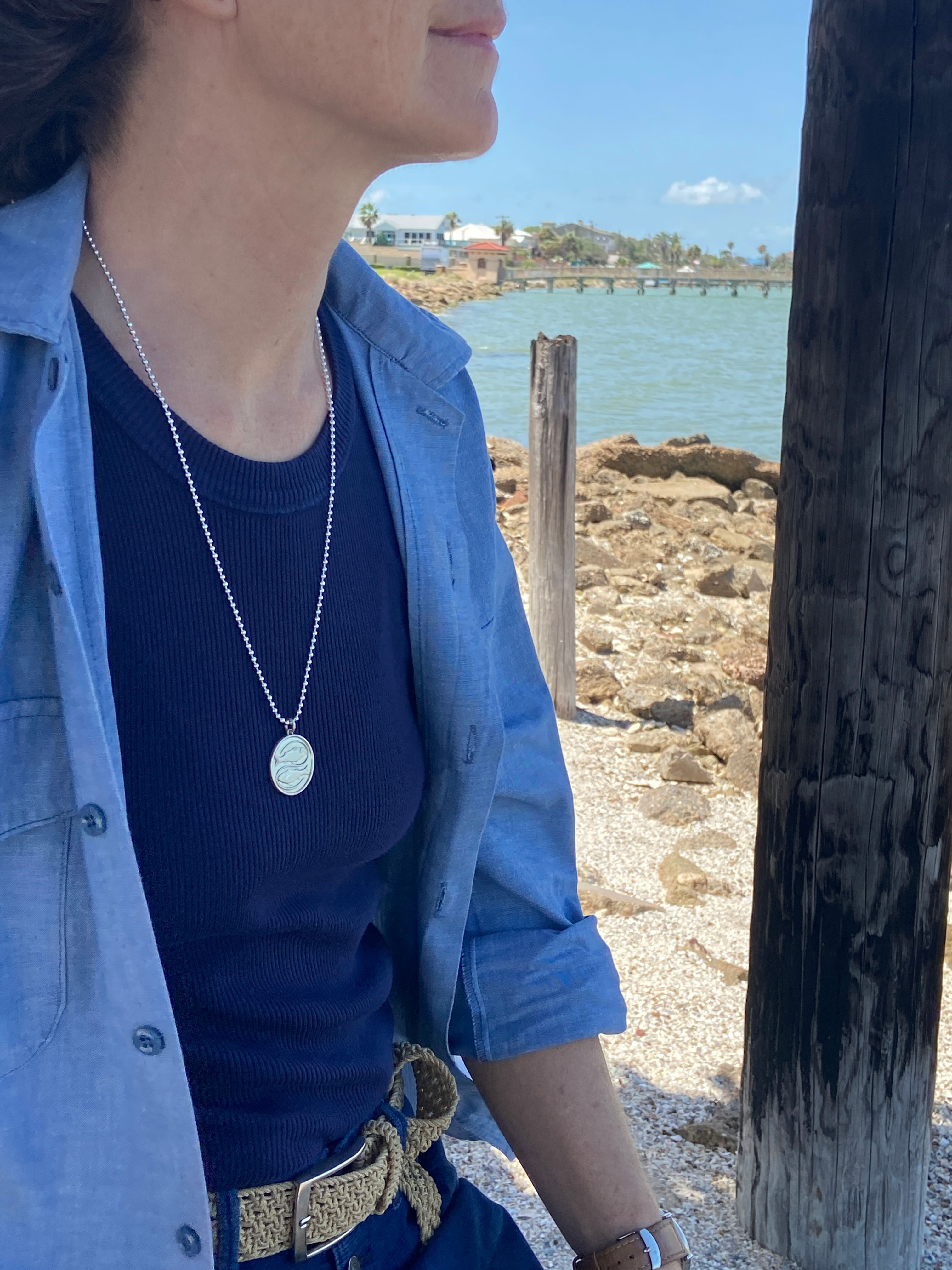 Sterling Silver Fish on Ball Chain