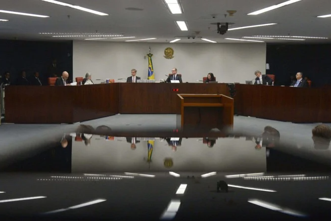 11/09/2025. 5º Dia do Julgamento - Supremo Tribunal Federal (STF) - Ministros Cristiano Zanin - Alexandre de Moraes - Flavio Dino - Luiz Fux - Carmen Lucia. 1ª Turma do STF. - (crédito: Ed Alves/CB/D.A Press)